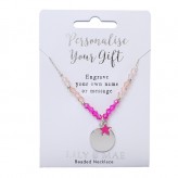 Engrave Me Pink - Beaded Necklace