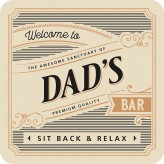Dad's Bar - Bar Coaster