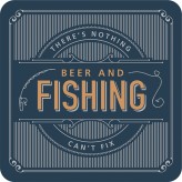 Beer and Fishing - Bar Coaster