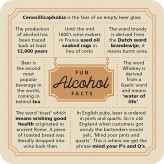 Fun Alcohol Facts - Bar Coaster