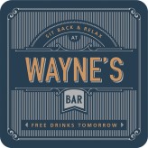 Wayne - Bar Coaster
