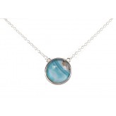 Light Blue - L&M Silver Necklace