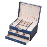 L&M Navy - 2 Drawer - Jewellery Box