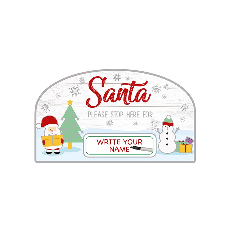 Write Your Own Snowman- Santa Stop Here