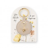 Cream Keyring - Bee Jewellery