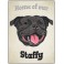 Staffy, Black - Pet Sign