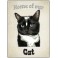 Black & White Cat - Pet Sign
