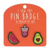 Cute Snacks - I Saw This Pin Badge