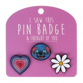 Stitch - I Saw This Pin Badge