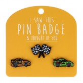 Racer - I Saw This Pin Badge