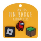 Blocks - I Saw This Pin Badge