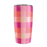 Coffee Tumbler - Plaid Pink - Wyld Ryde