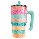 Mug with Handle - Palm Stripe -Wyld Ryde