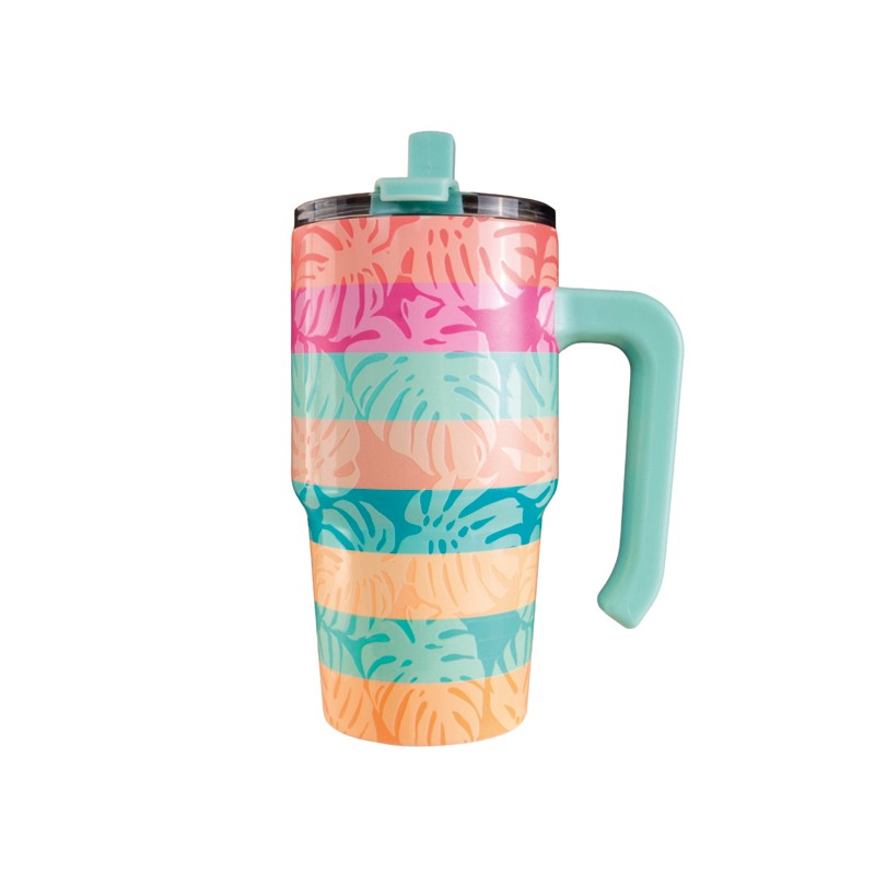 Mug with Handle - Palm Stripe -Wyld Ryde