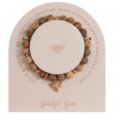 Picture Jasper 8mm -Beaded Bee Bracelets