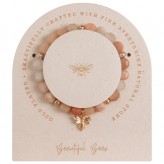 Pink Aventurine 8mm-Beaded Bee Bracelets