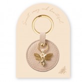 Cream Leather Keyring -BB Jewellery 2026